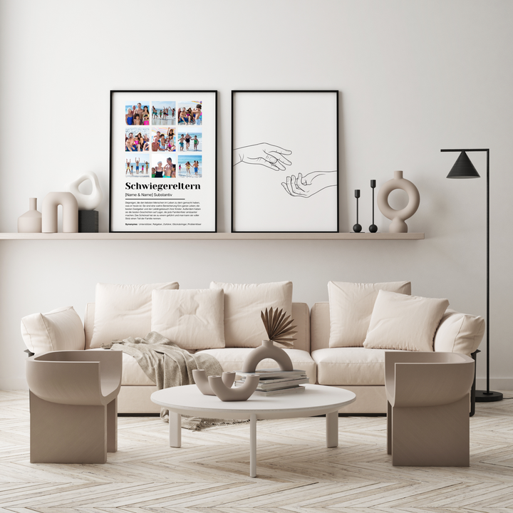 Poster Fotocollage Definition SCHWIEGERELTERN personalisiert