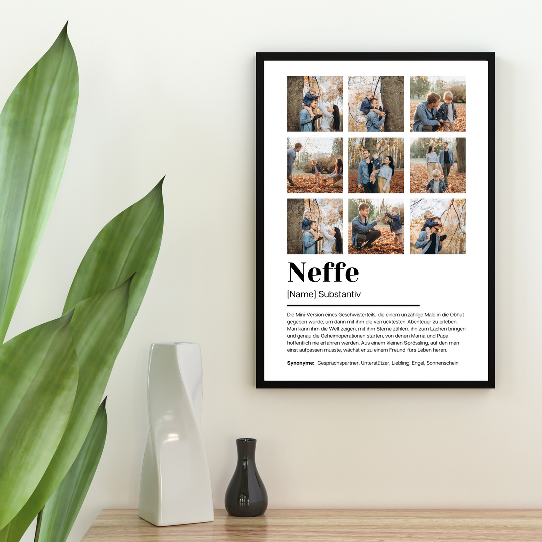 Poster Fotocollage Definition NEFFE personalisiert
