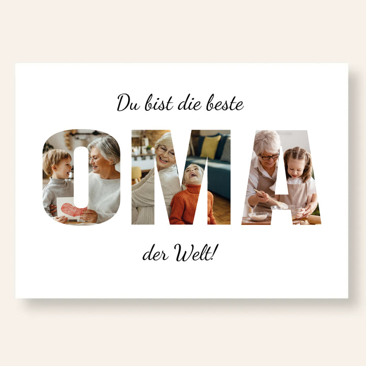 Poster Fotocollage Die beste Oma der Welt