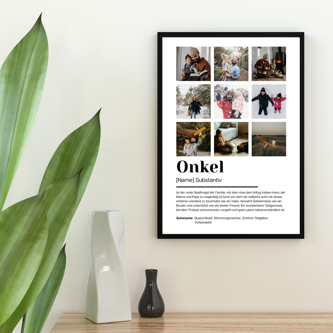 Poster Fotocollage Definition ONKEL personalisiert