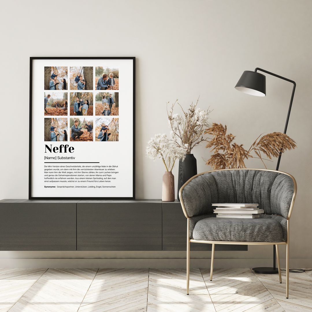 Poster Fotocollage Definition NEFFE personalisiert