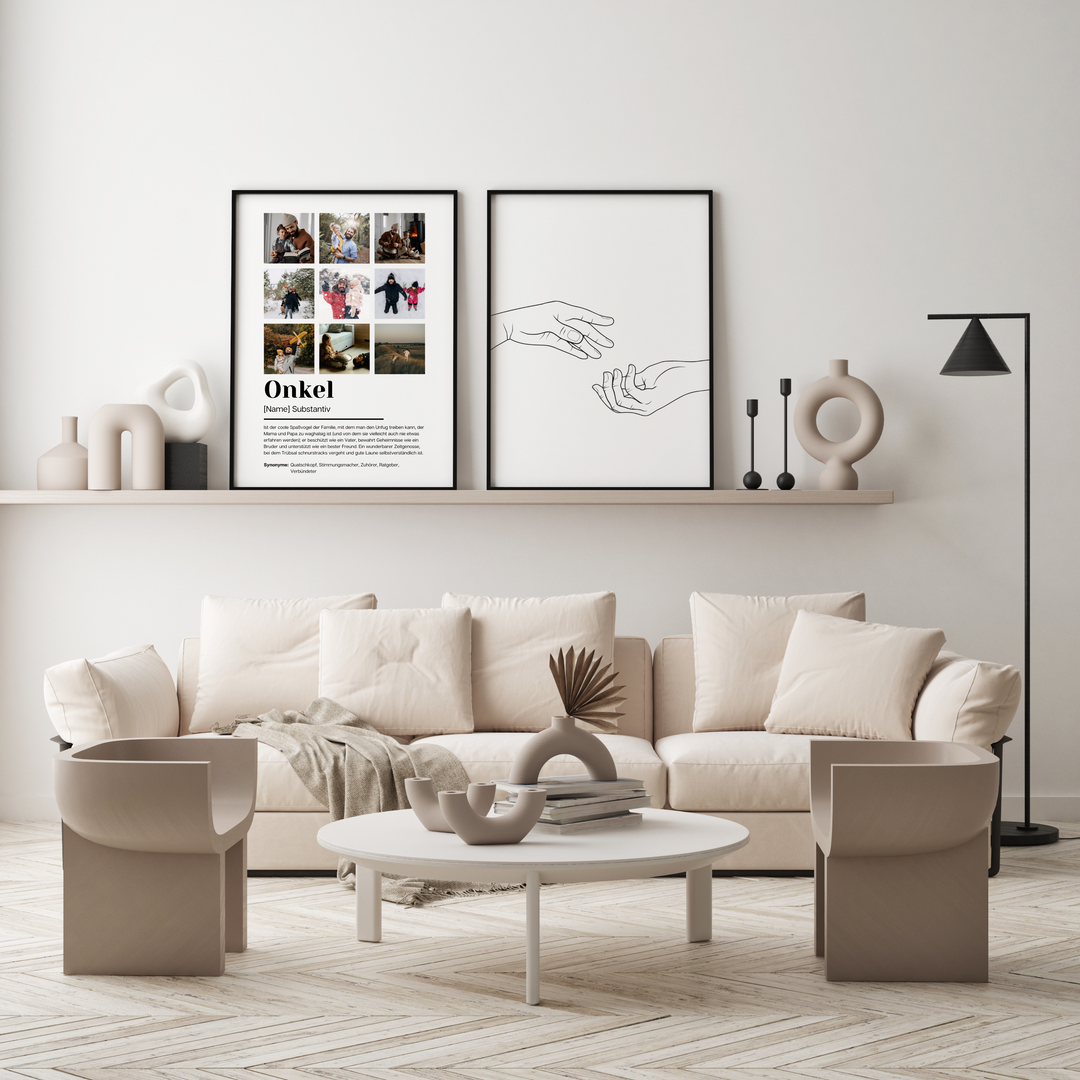 Poster Fotocollage Definition ONKEL personalisiert