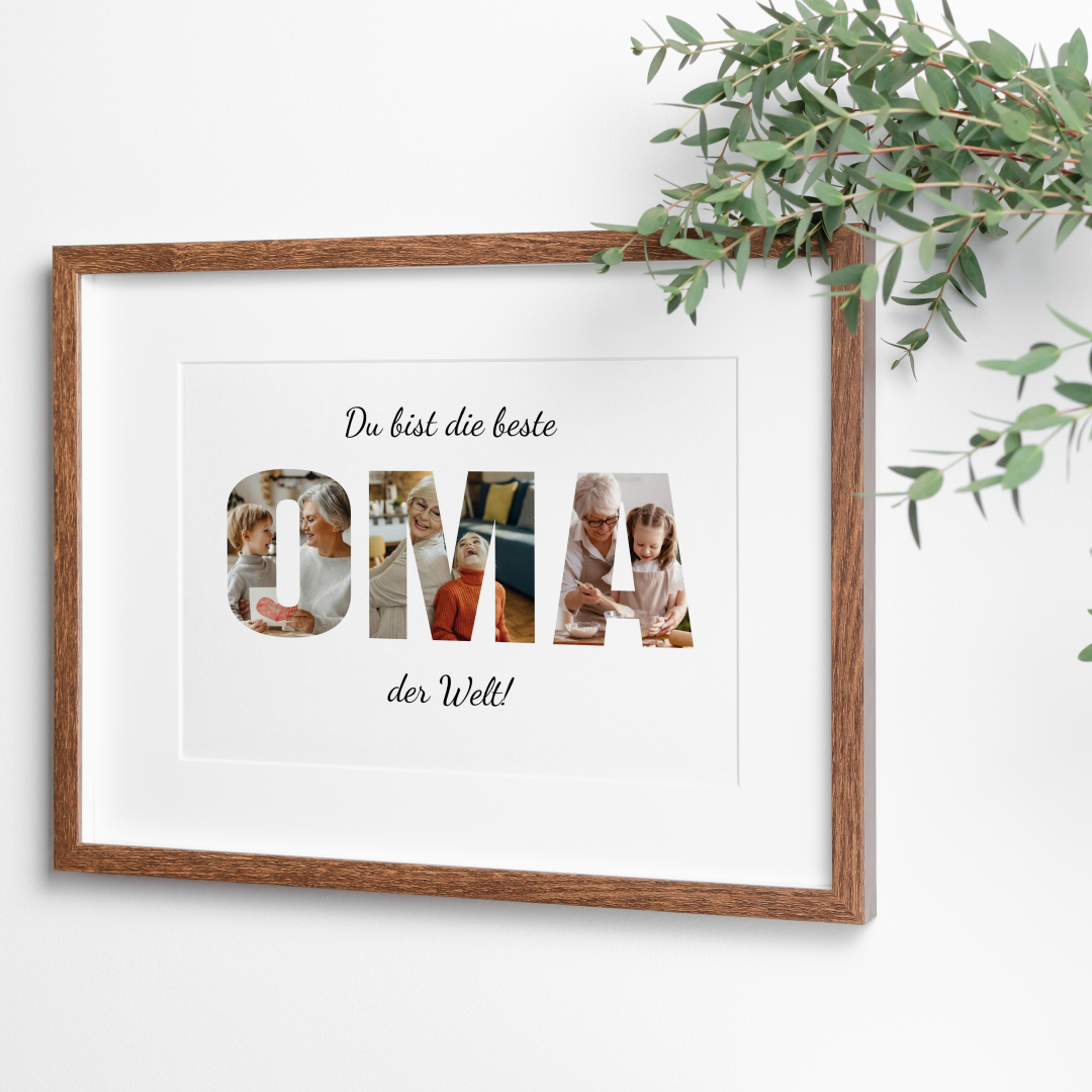 Poster Fotocollage Die beste Oma der Welt