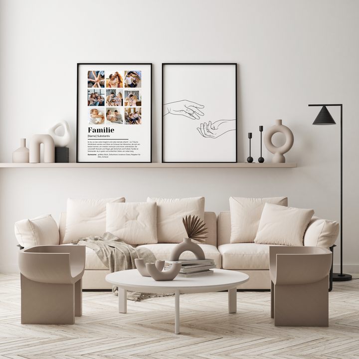 Poster Fotocollage Definition FAMILIE personalisiert