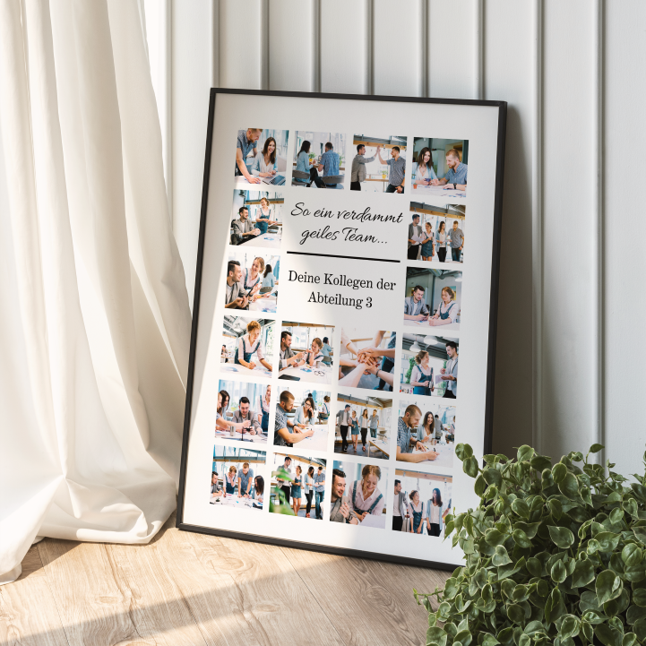 Fotocollage Abschiedsgeschenk Team Kollegen personalisiert