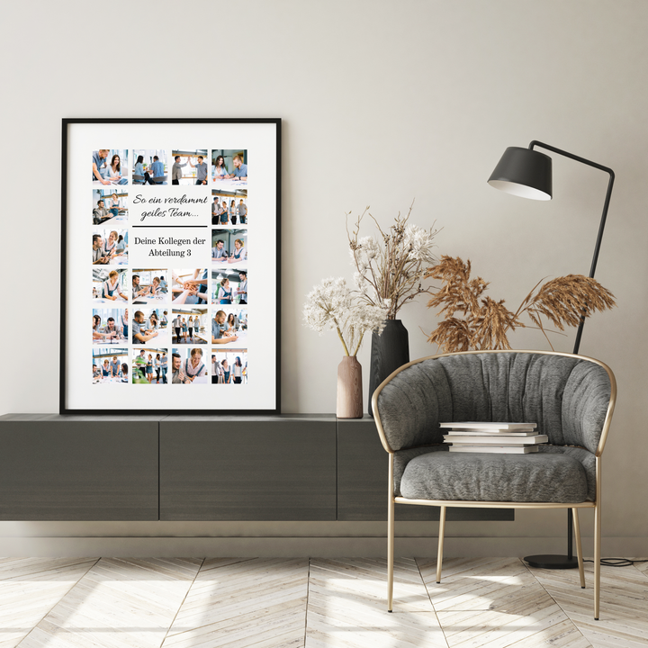 Personalisierte Collage Arbeitskollegen Abschiedsgeschenk