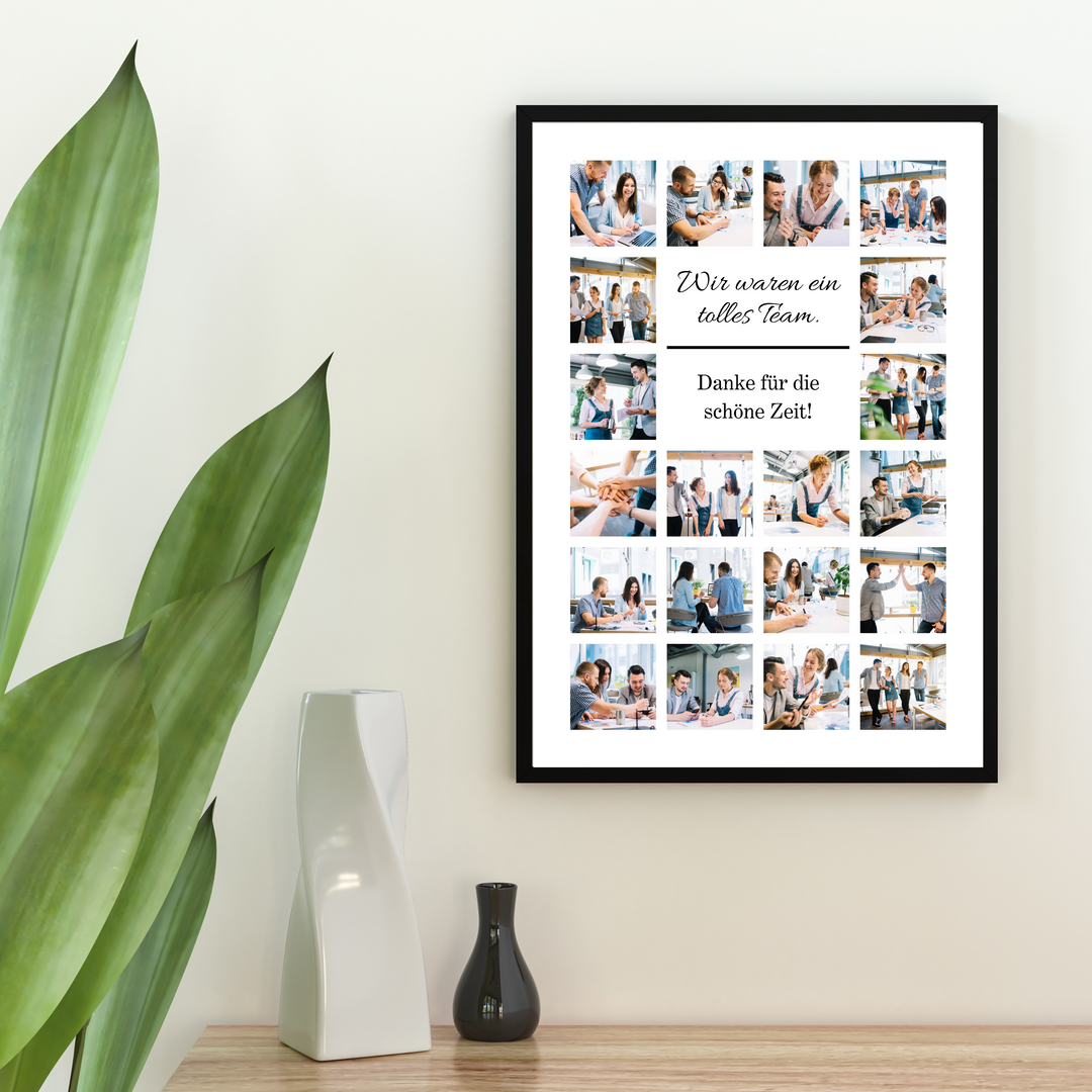 Collage Danke für die schöne Zeit Abschiedsgeschenk Kollege