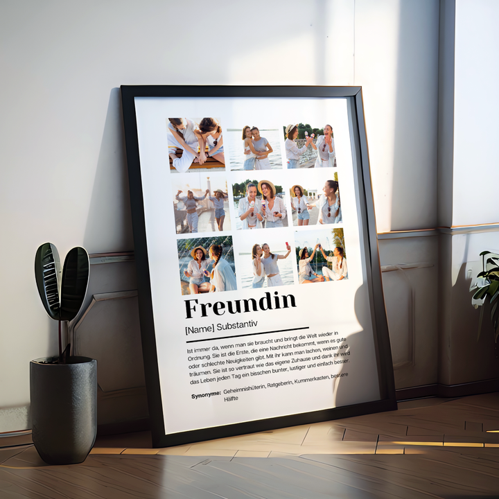 Poster Fotocollage Definition FREUNDIN personalisiert