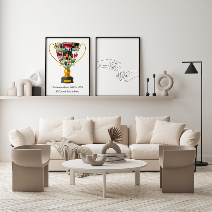 Personalisierte Fotocollage in Form eines Pokals | Kleibt