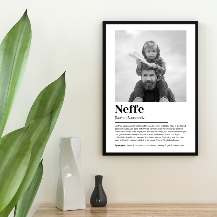 Fotoposter Definition NEFFE personalisiert