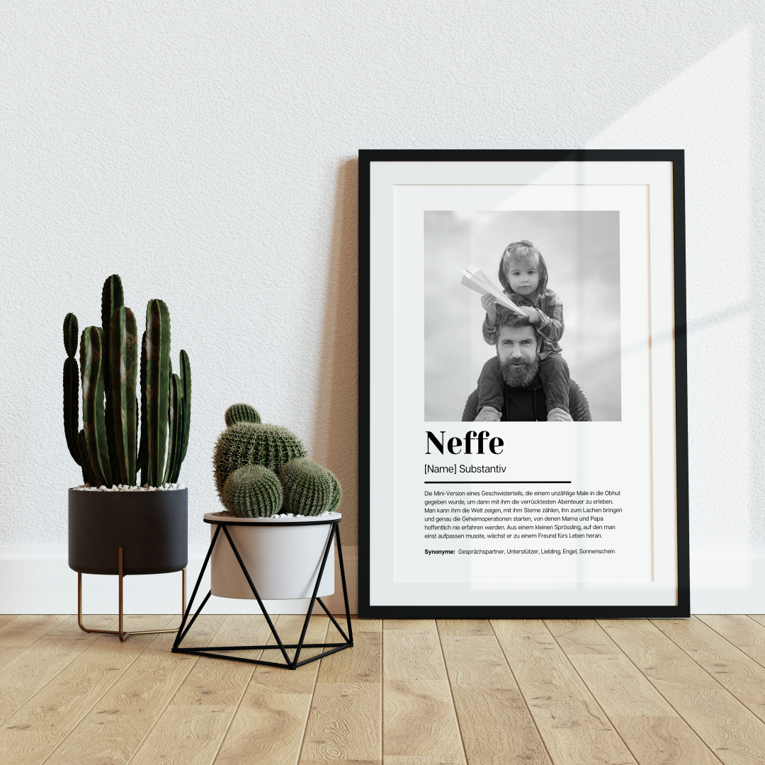 Fotoposter Definition NEFFE personalisiert