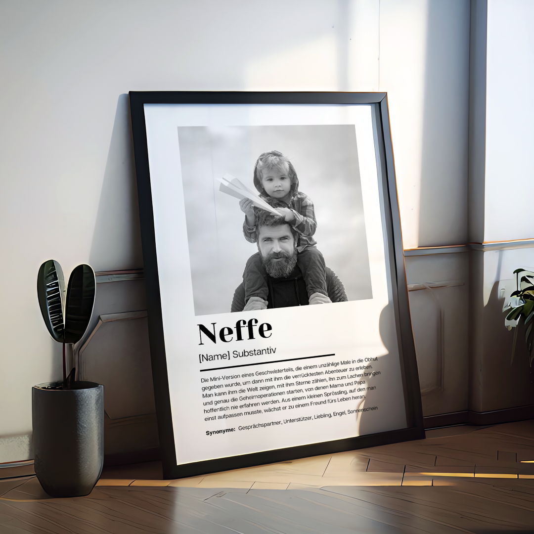 Fotoposter Definition NEFFE personalisiert