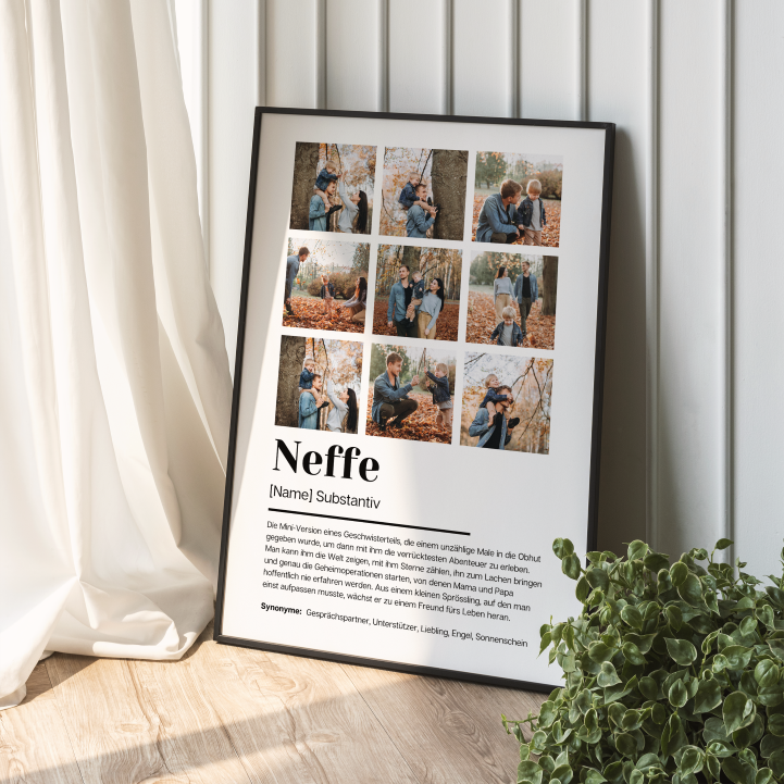 Poster Fotocollage Definition NEFFE personalisiert