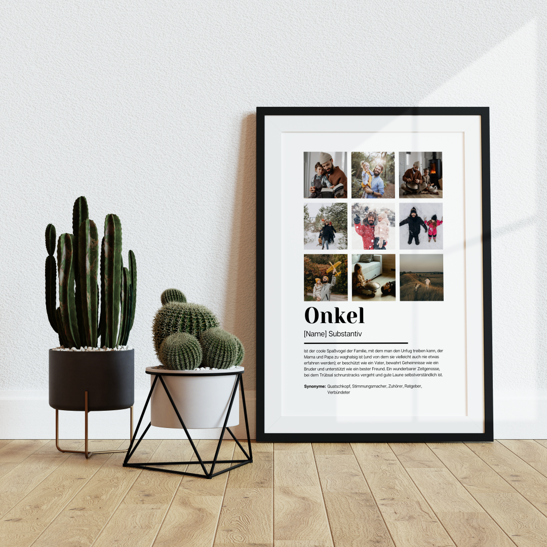 Poster Fotocollage Definition ONKEL personalisiert