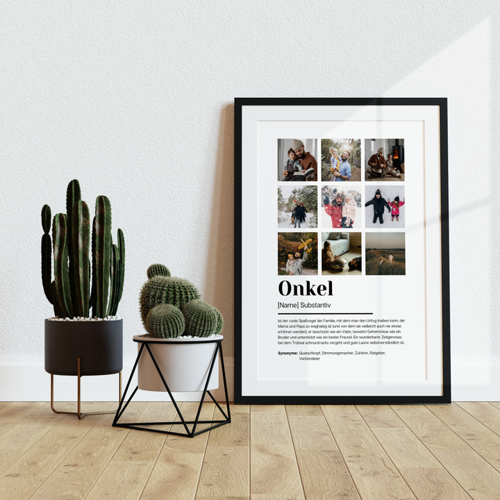 Poster Fotocollage Definition ONKEL personalisiert