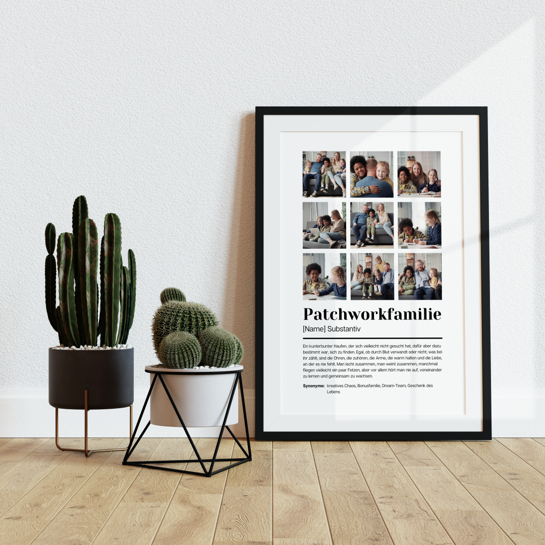 Poster Fotocollage Definition PATCHWORKFAMILIE personalisiert