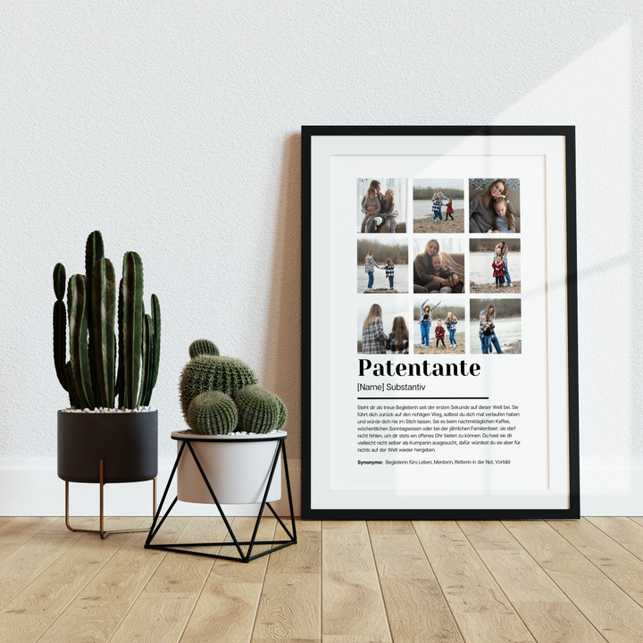 Poster Fotocollage Definition PATENTANTE personalisiert