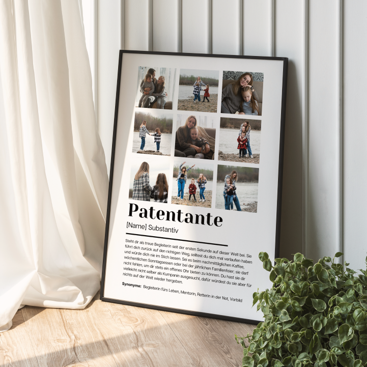 Poster Fotocollage Definition PATENTANTE personalisiert