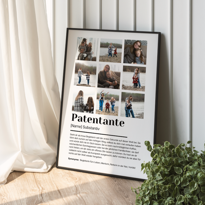 Poster Fotocollage Definition PATENTANTE personalisiert