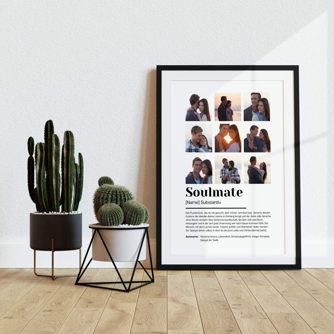 Poster Fotocollage Definition SOULMATE personalisiert
