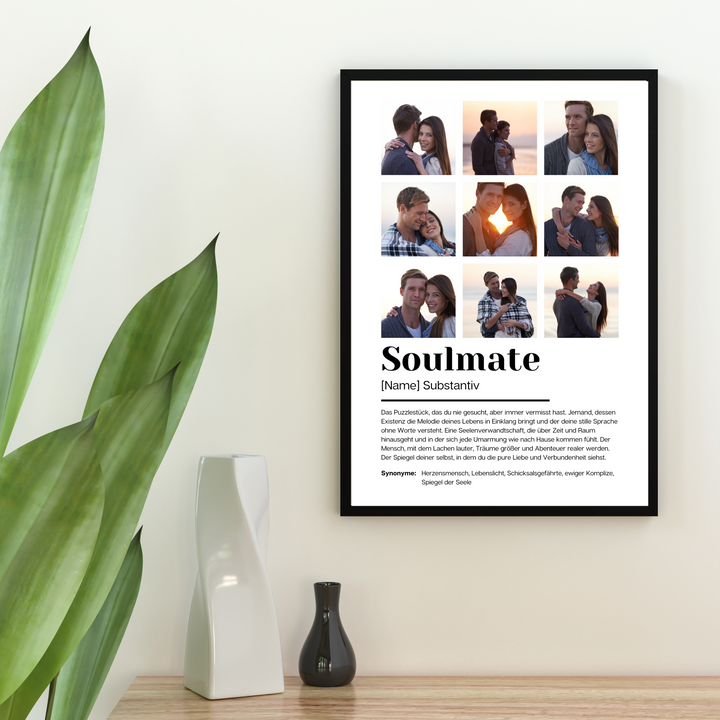 Poster Fotocollage Definition SOULMATE personalisiert