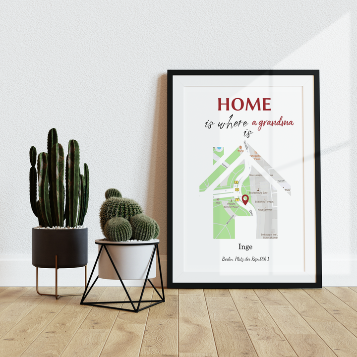 Stadtkarten Poster Zuhause 04 personalisiert