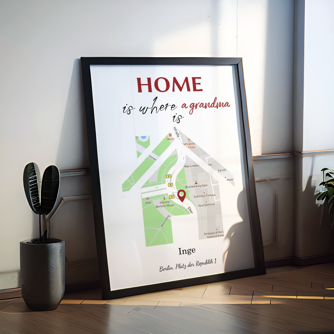 Stadtkarten Poster Zuhause 04 personalisiert