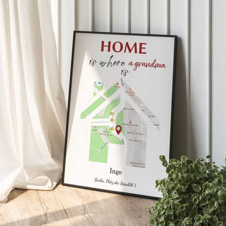 Stadtkarten Poster Zuhause 04 personalisiert