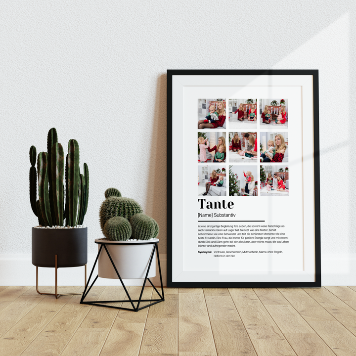 Poster Fotocollage Definition TANTE personalisiert