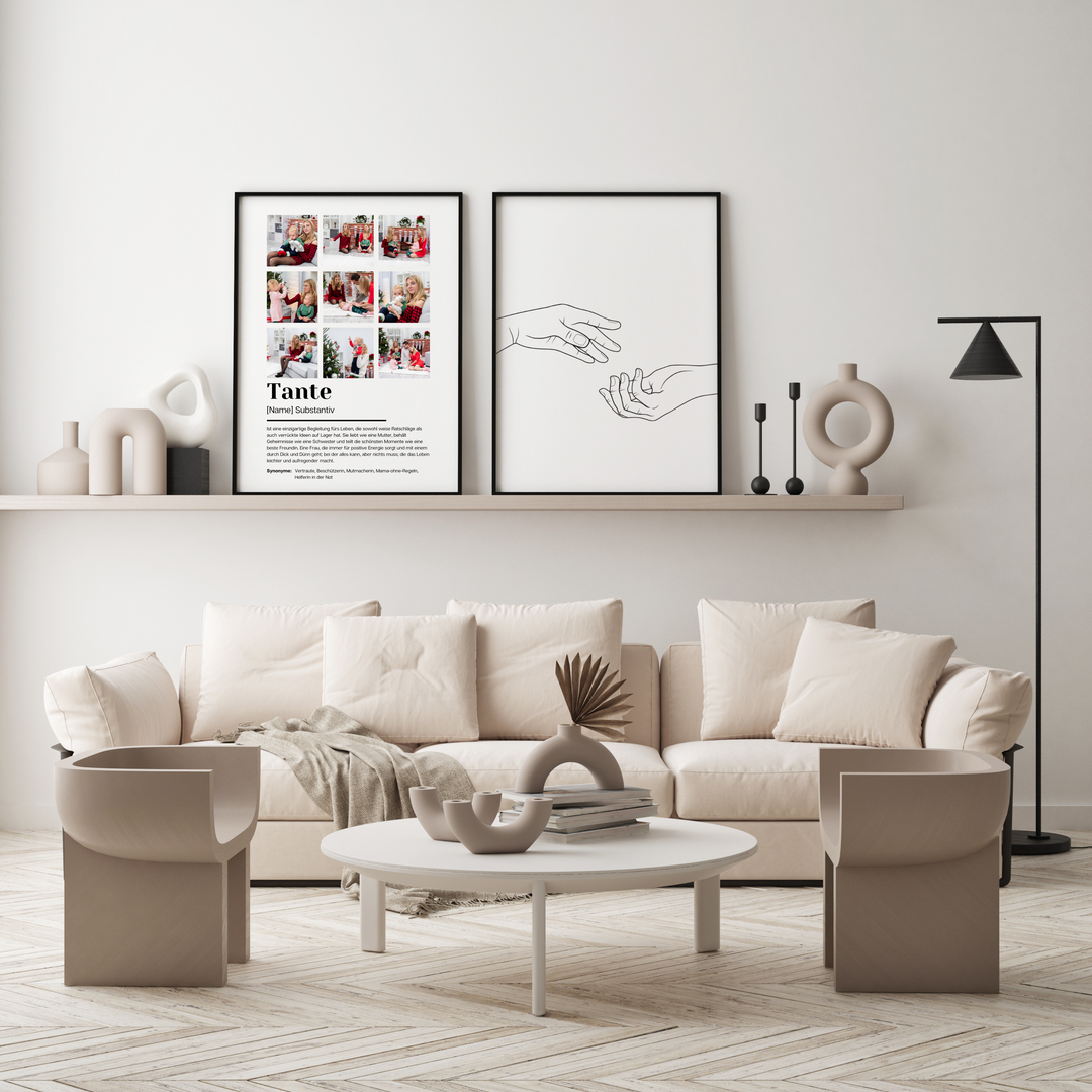 Poster Fotocollage Definition TANTE personalisiert