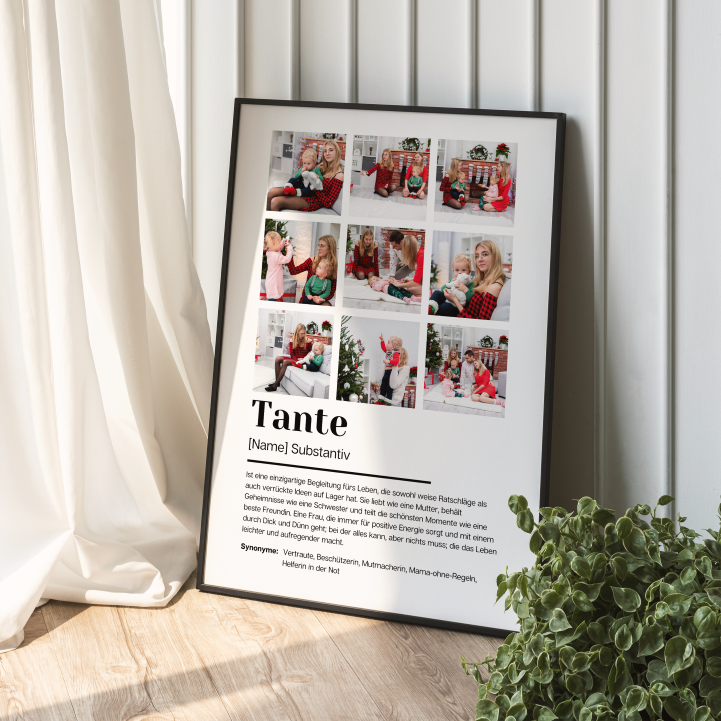 Poster Fotocollage Definition TANTE personalisiert