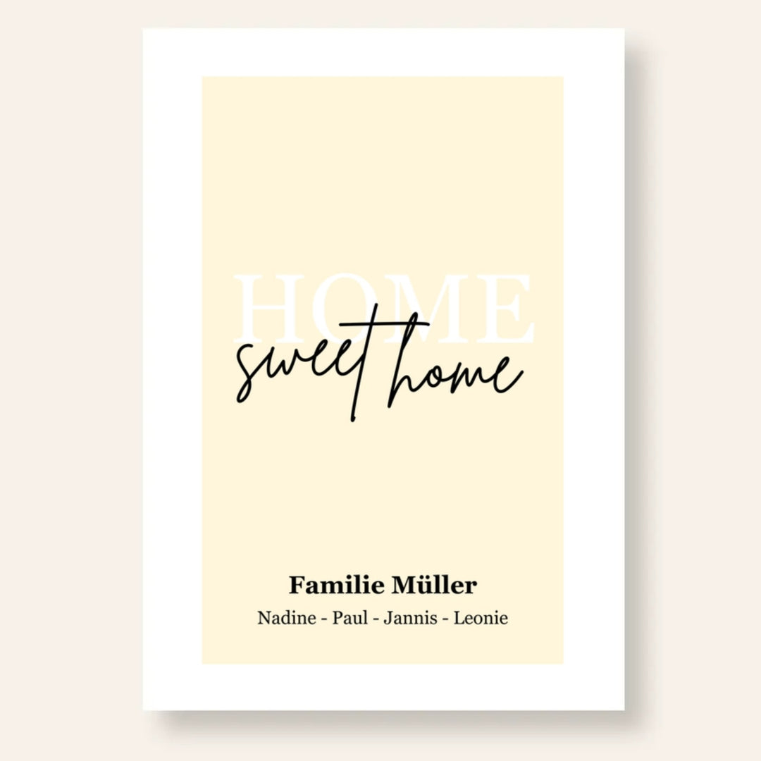 Home Sweet Home Poster personalisiert