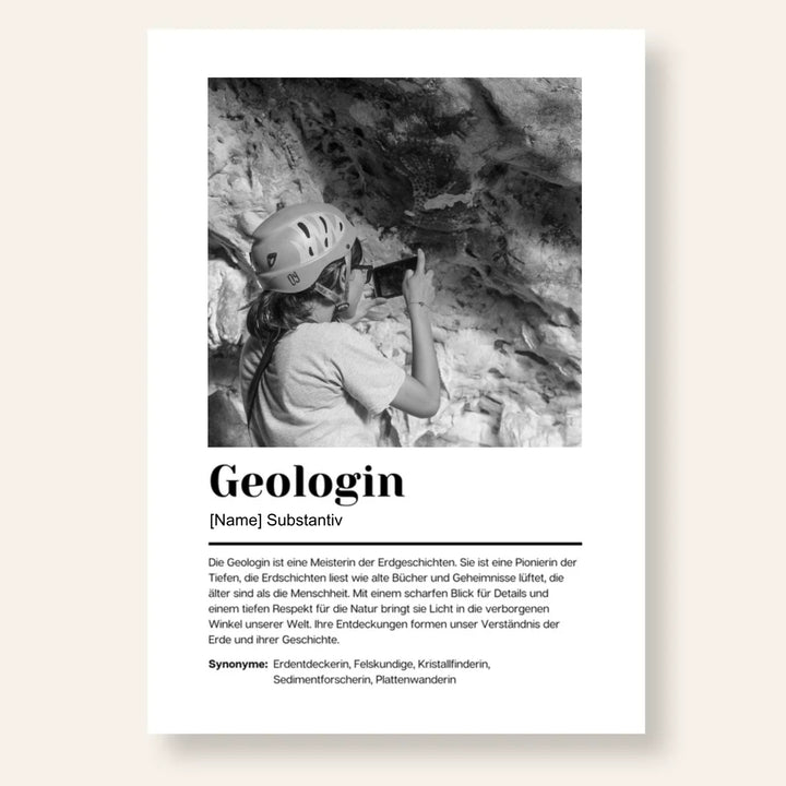 Fotoposter Definition GEOLOGIN personalisiert