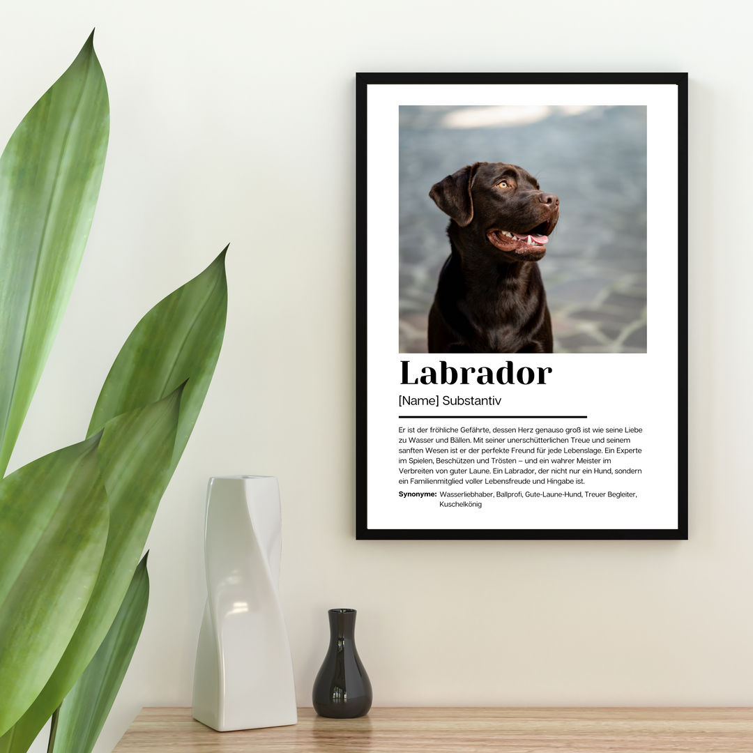 Fotoposter Definition Labrador personalisiert