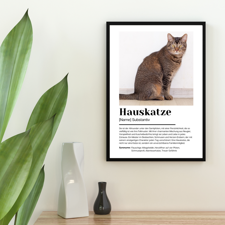 Fotoposter Definition Hauskatze personalisiert