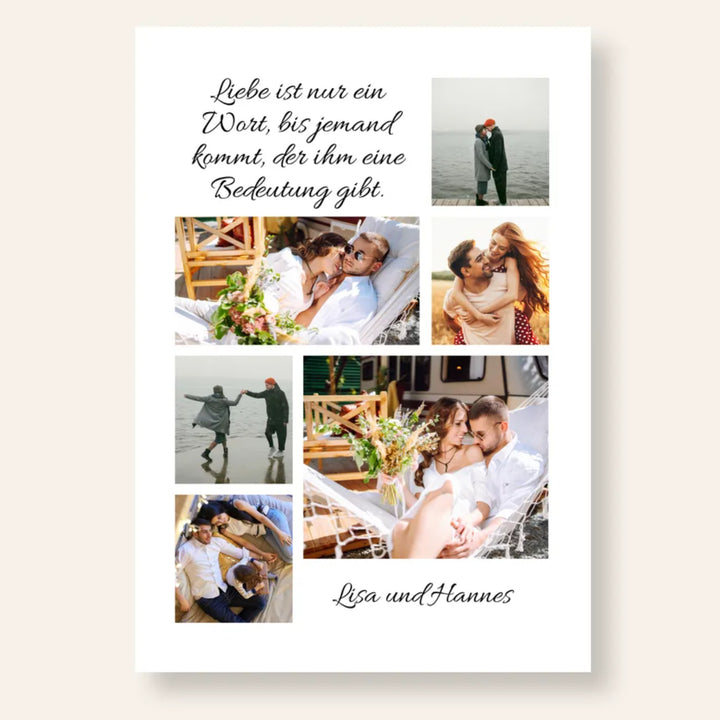 Poster Fotocollage LIEBE personalisiert