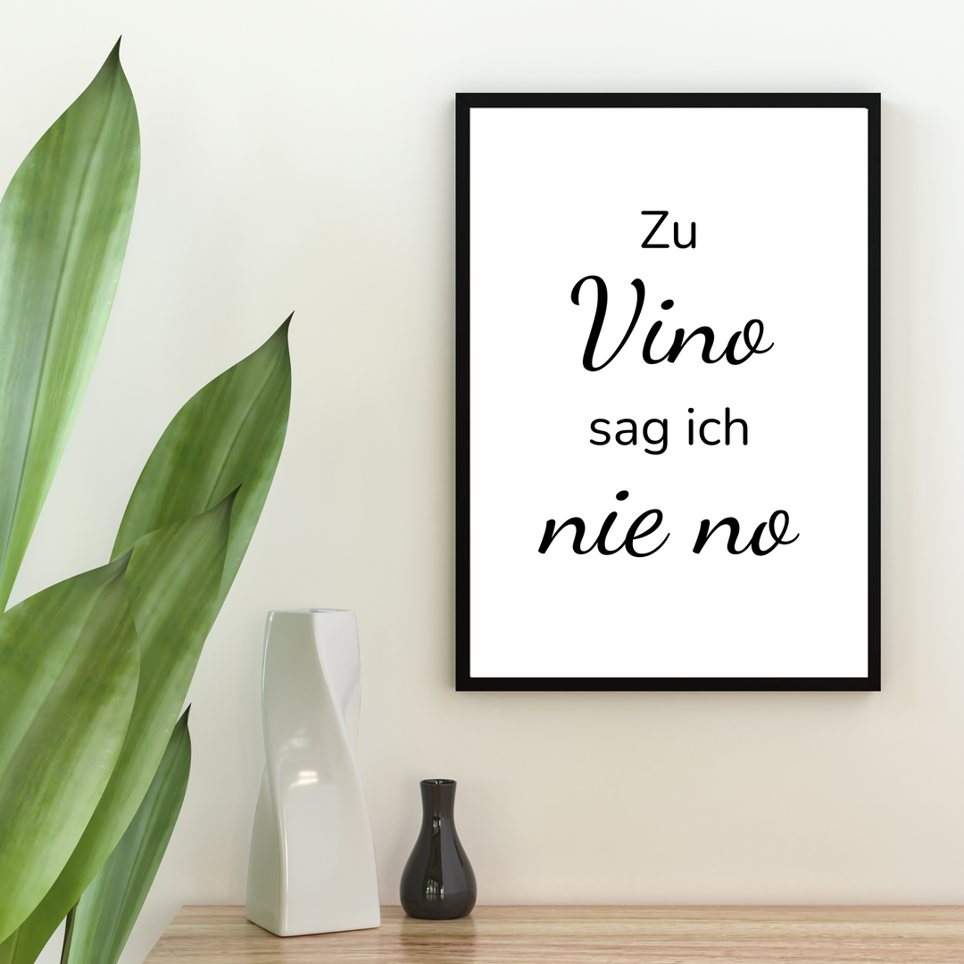 Poster Vino Wein Spruch
