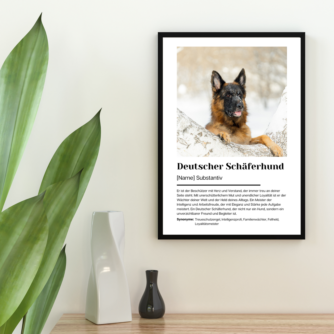 Fotoposter Definition Deutscher Schäferhund personalisiert