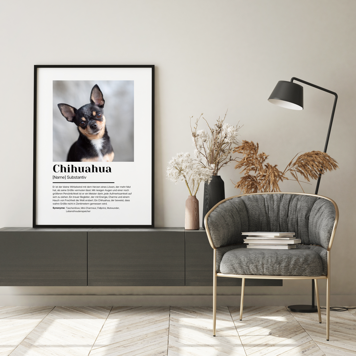 Fotoposter Definition Chihuahua personalisiert