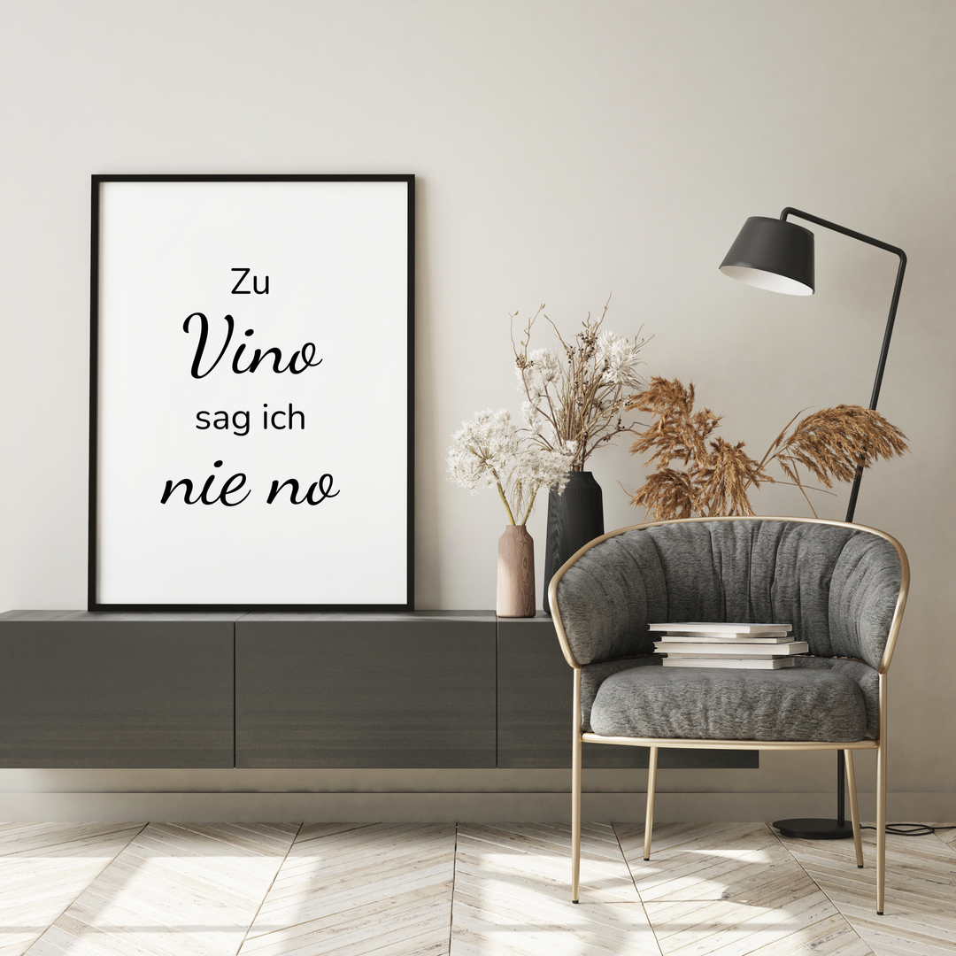 Poster Vino Wein Spruch