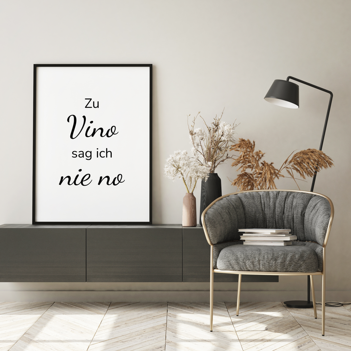 Poster Vino Wein Spruch