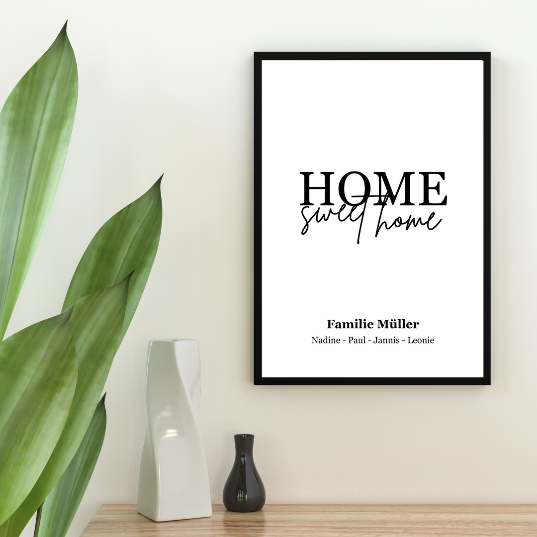 Home Sweet Home Poster personalisiert