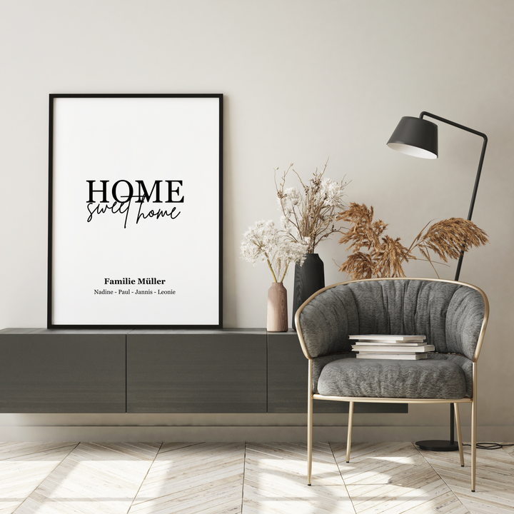 Home Sweet Home Poster personalisiert