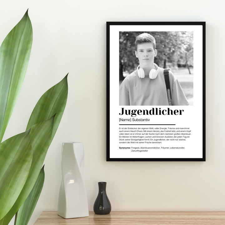 Fotoposter Definition Jugendlicher personalisiert