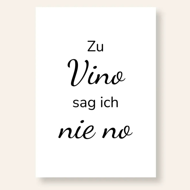 Poster Vino Wein Spruch