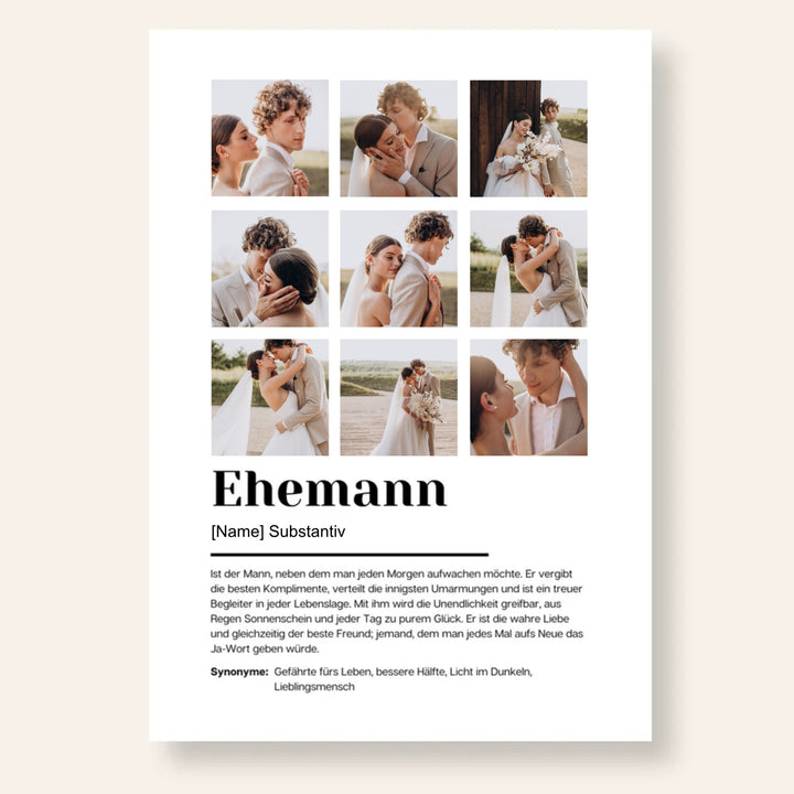 Poster Fotocollage Definition EHEMANN personalisiert