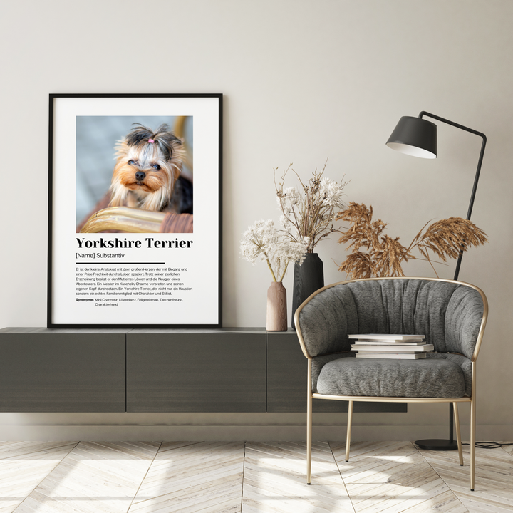 Fotoposter Definition Yorkshire Terrier personalisiert