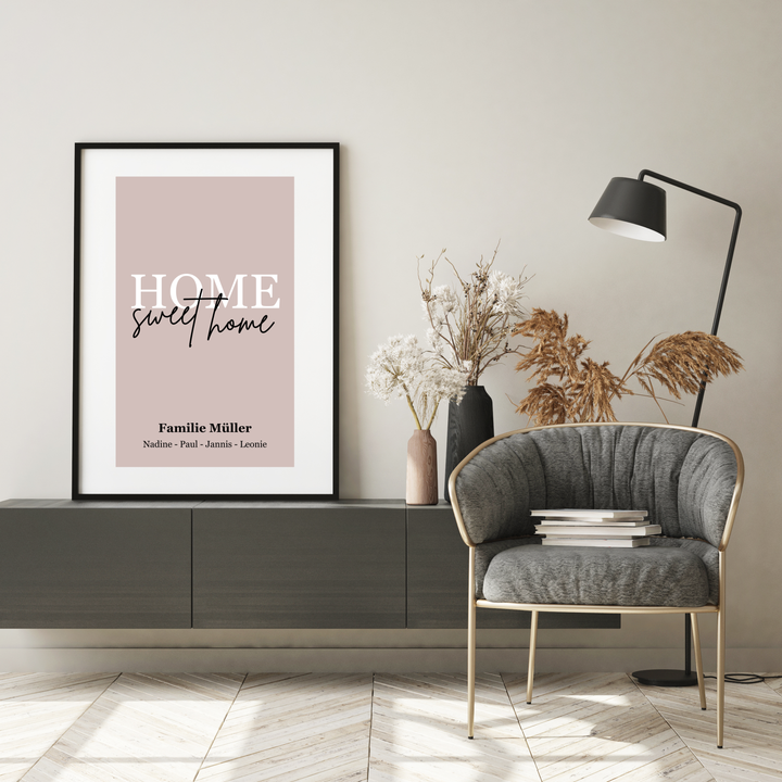 Home Sweet Home Poster personalisiert