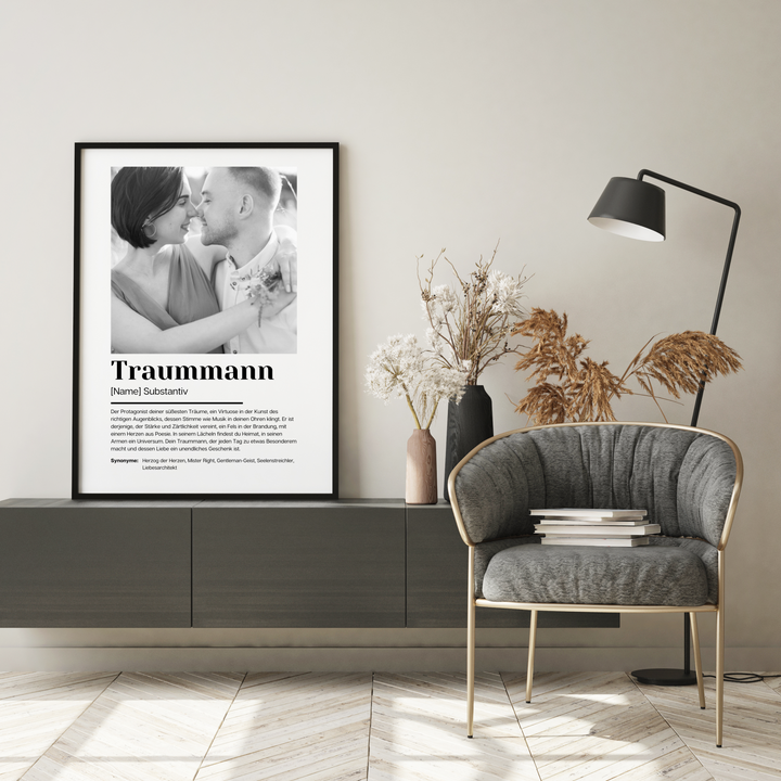 Personalisiertes Fotoposter Definition TRAUMMANN | Kleibt