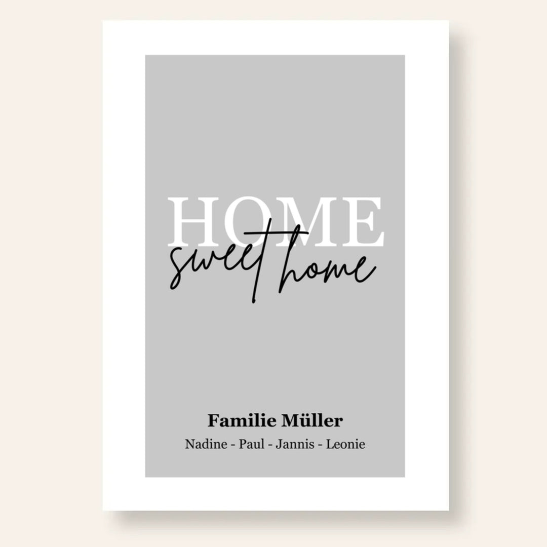 Home Sweet Home Poster personalisiert